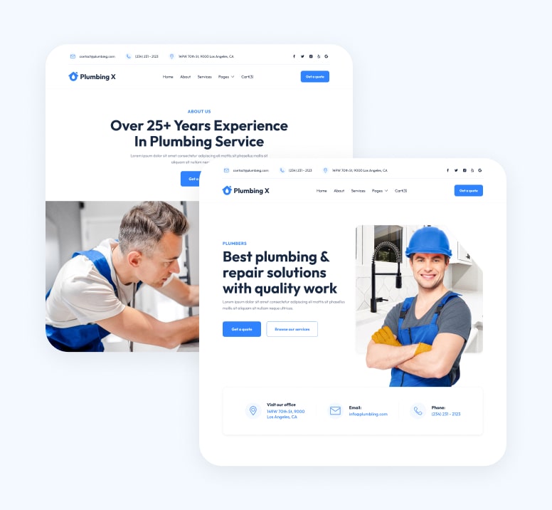 Pages - Plumbing X Webflow Template